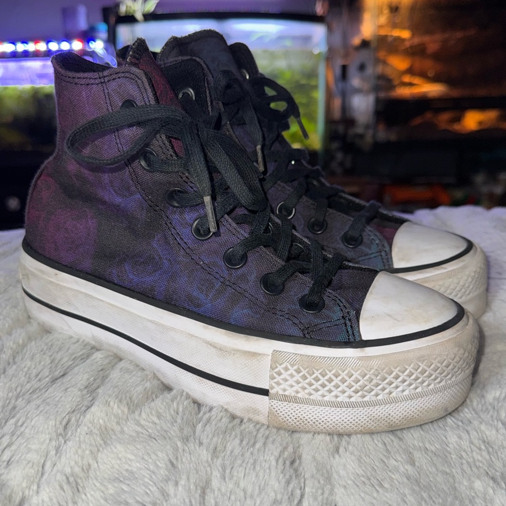 Converse Chuck Taylor All Star Hi Lift platform floral design sneakers Size 5
